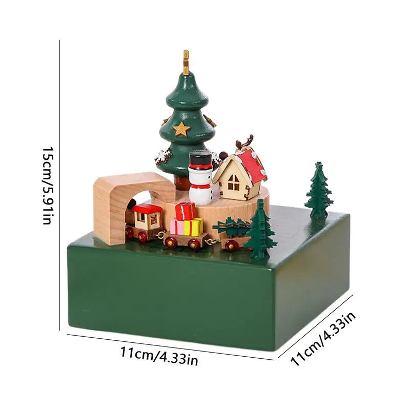 Music Box Christmas Magnetic Train Holiday Desktop