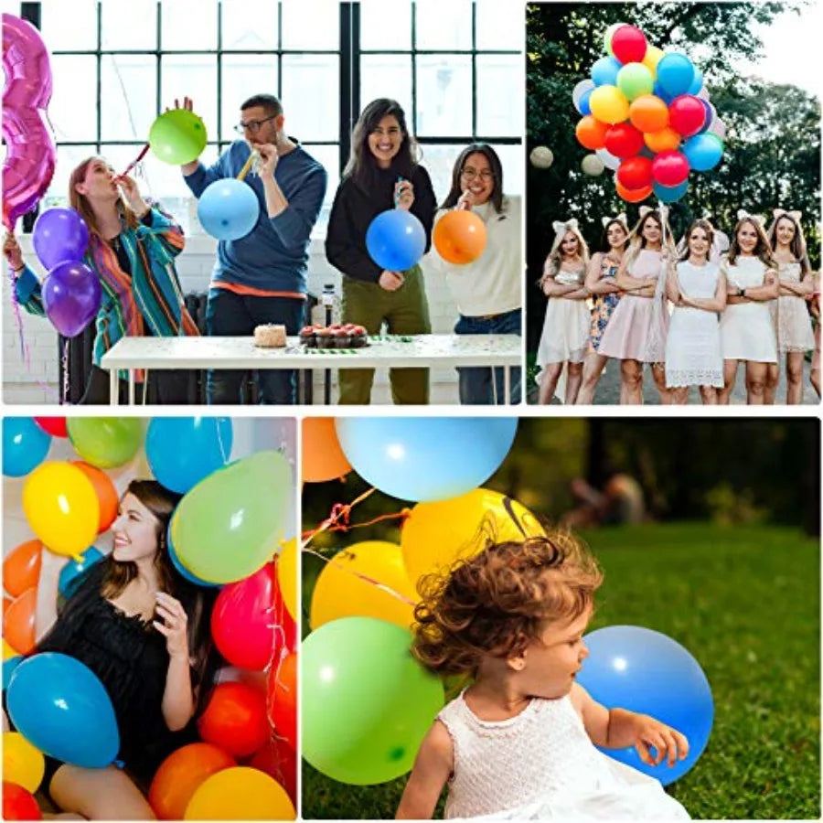 Premium Assorted Colorful Balloons Bulk Pack Latex