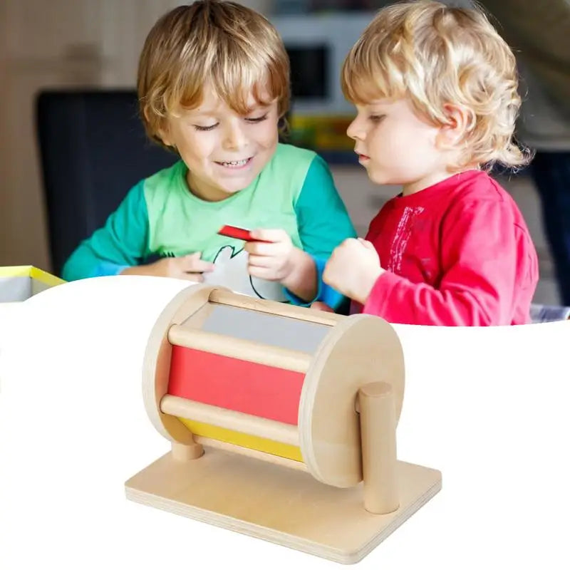 Wooden Rainbow Baby Roller Sound Sensory Development