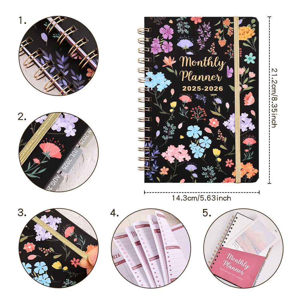 25-26 Monthly Calendar Tabs Pocket Organizer