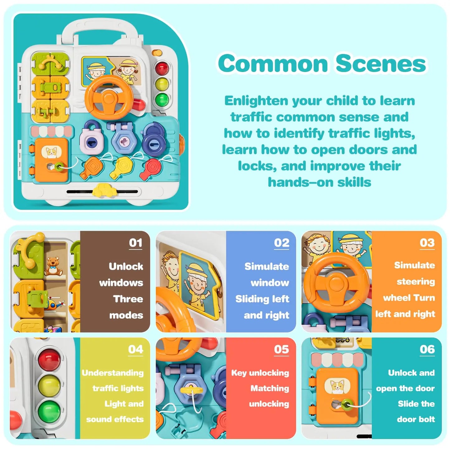 Toddler Musical Board Learning Sensory Toys Portable