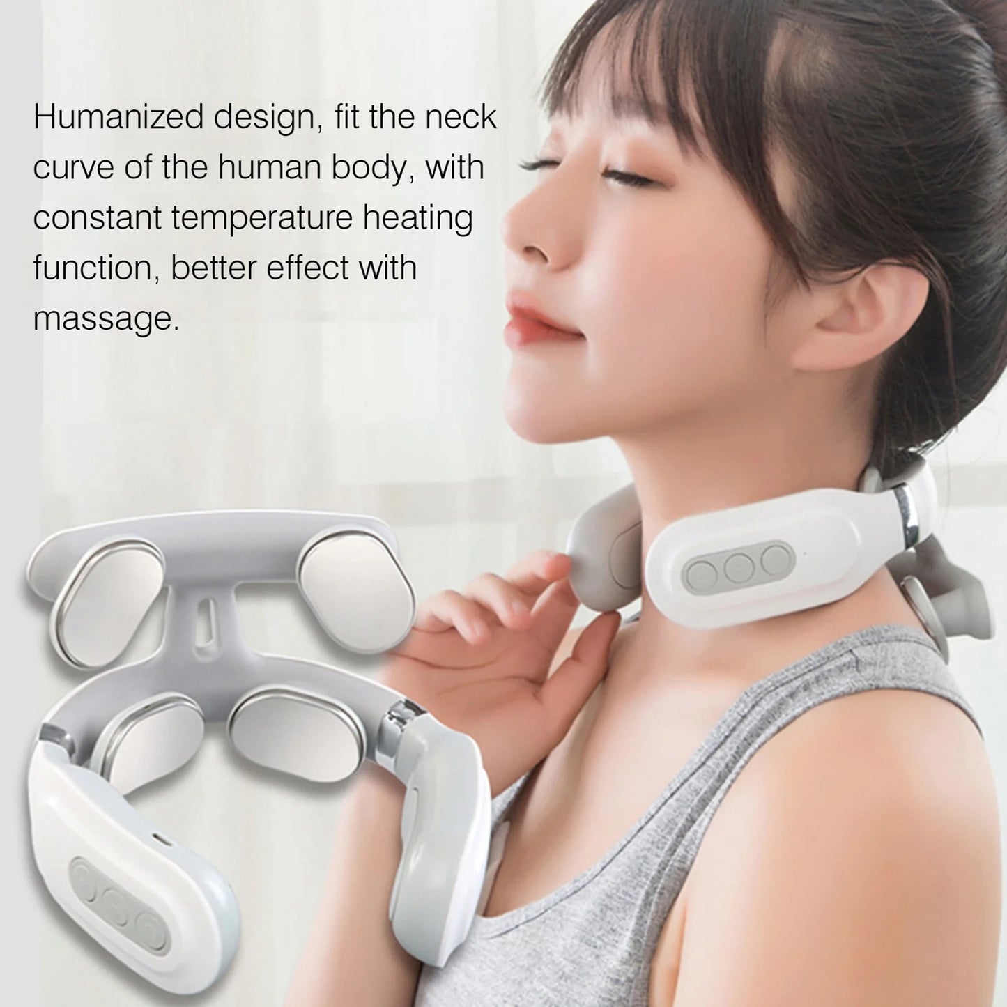 Pulse Heating Head Neck Massager Shoulder Pain