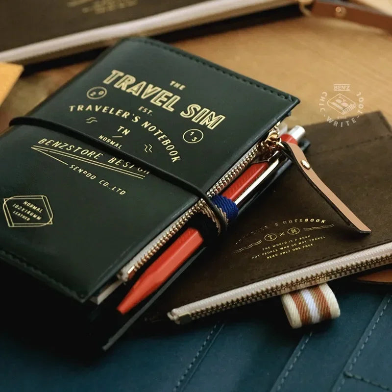 Special Paper Travel Notebook Washable Cowhide Storage