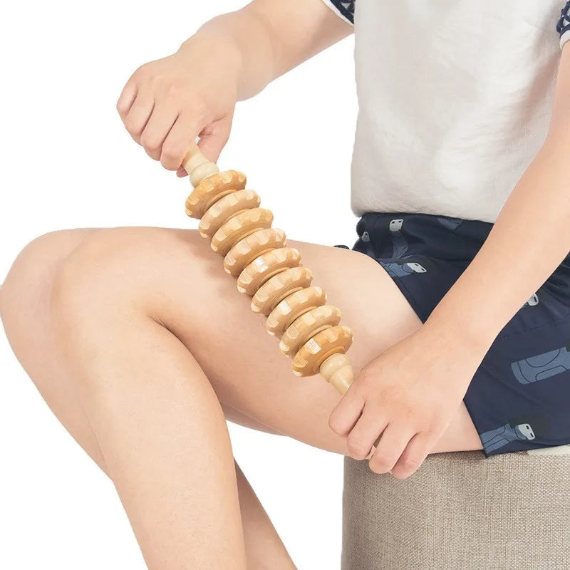 Body Fascia Anti-slip Wood Massager Back Relaxation