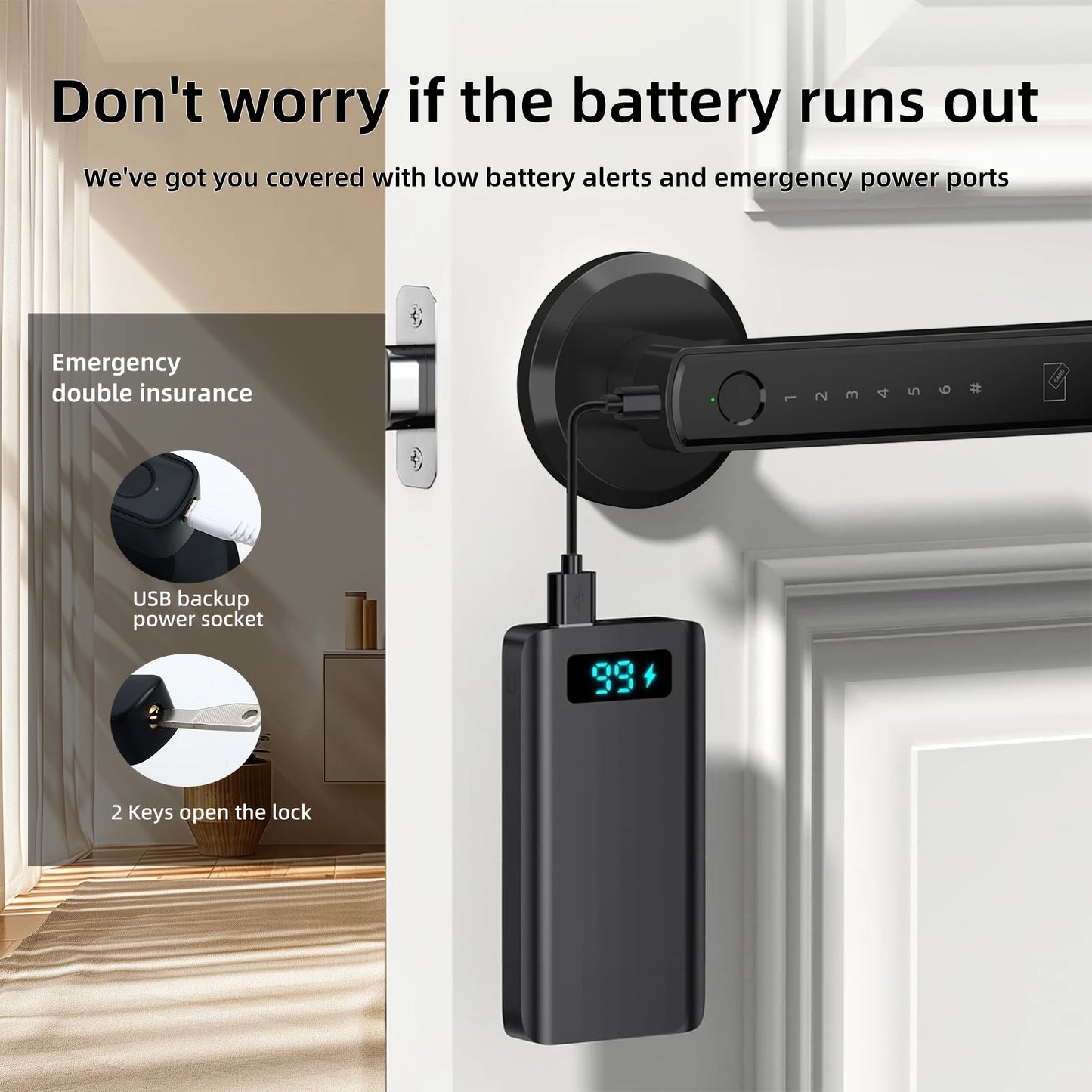 Smart Lock Fingerprint Door Passcode Electronic Keypad