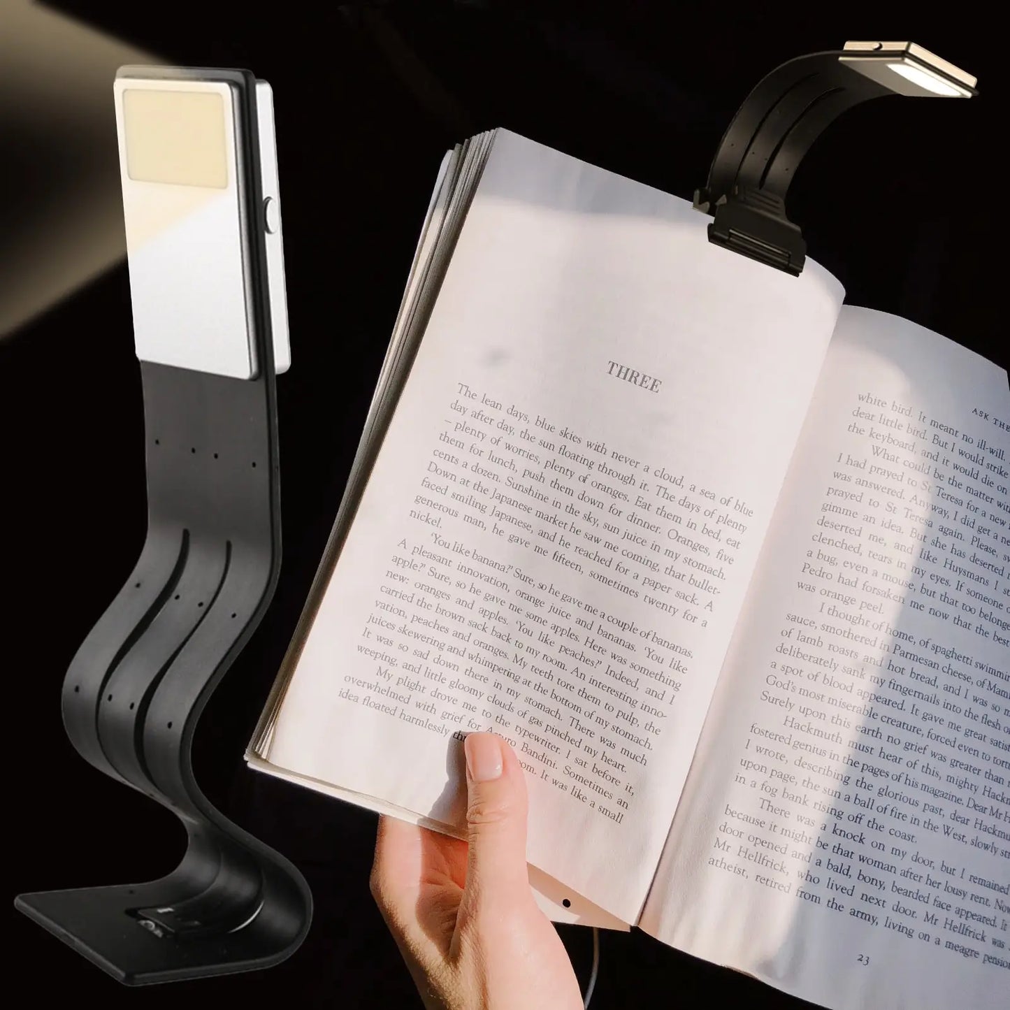 Portable LED Reading Book Flexible Clip E Book