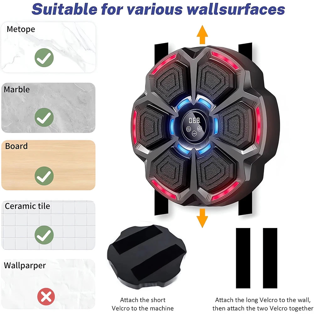 Music Boxing Workout Adjustable Speed Wall-Mounted
