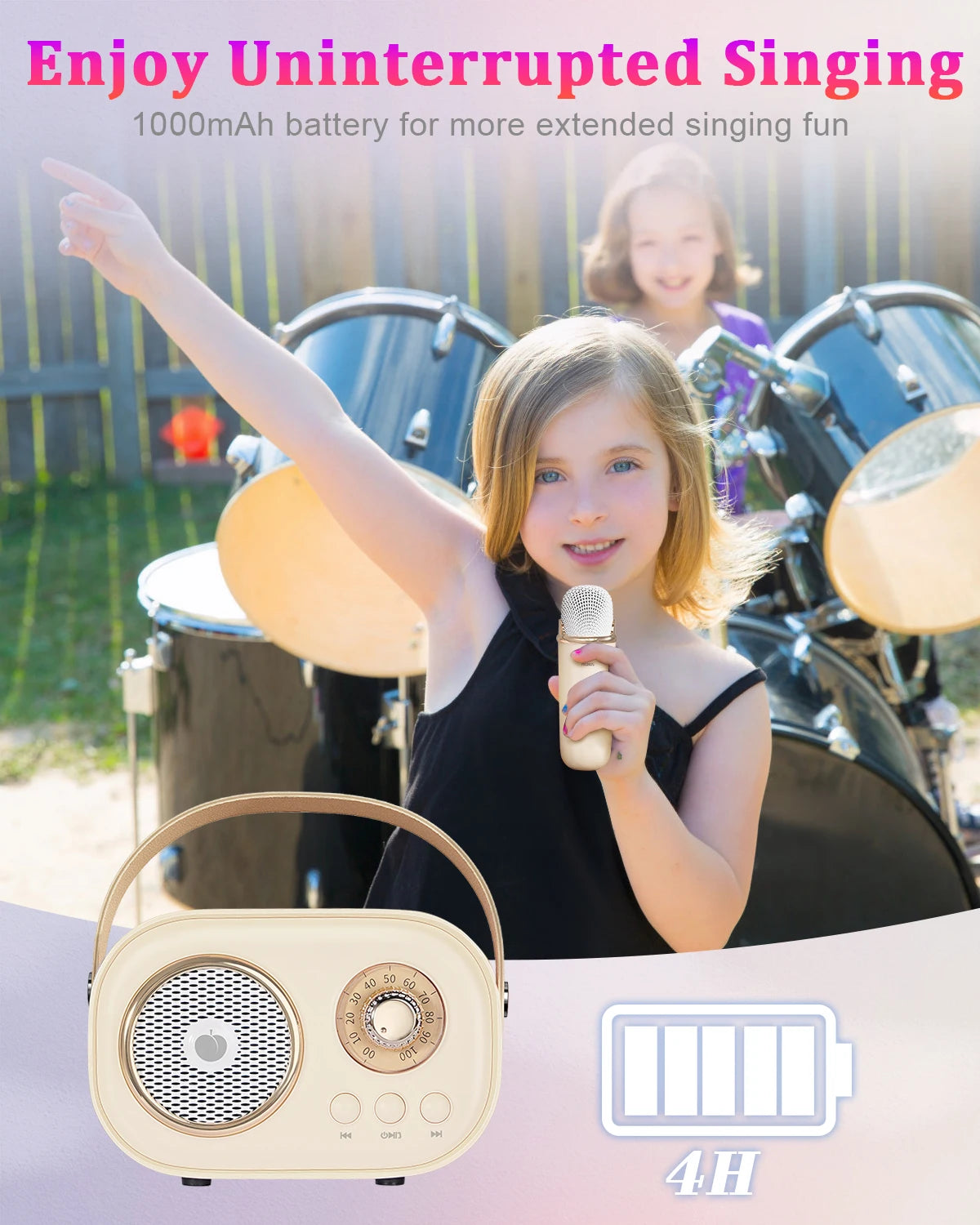 Mini Karaoke Machine Kids&Adults ,Portable Bluetooth