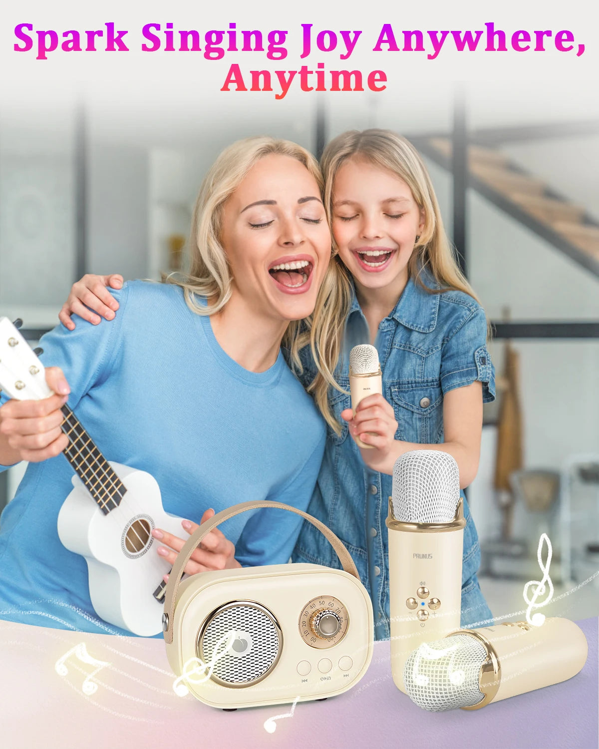 Mini Karaoke Machine Kids&Adults ,Portable Bluetooth