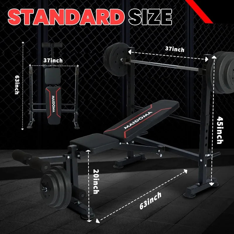 Weight Bench Press Set barbell Rack Safety