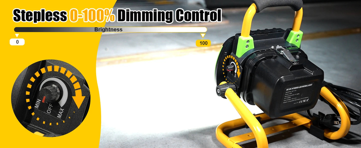 Hybrid AC/DC Work Light LED Rechargeable