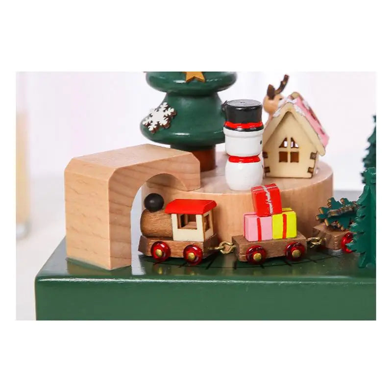 Music Box Christmas Magnetic Train Holiday Desktop