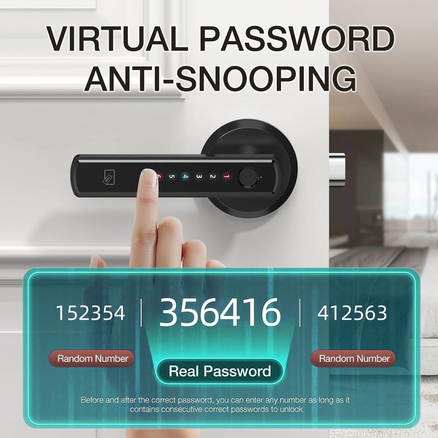 Smart Lock Fingerprint Door Passcode Electronic Keypad