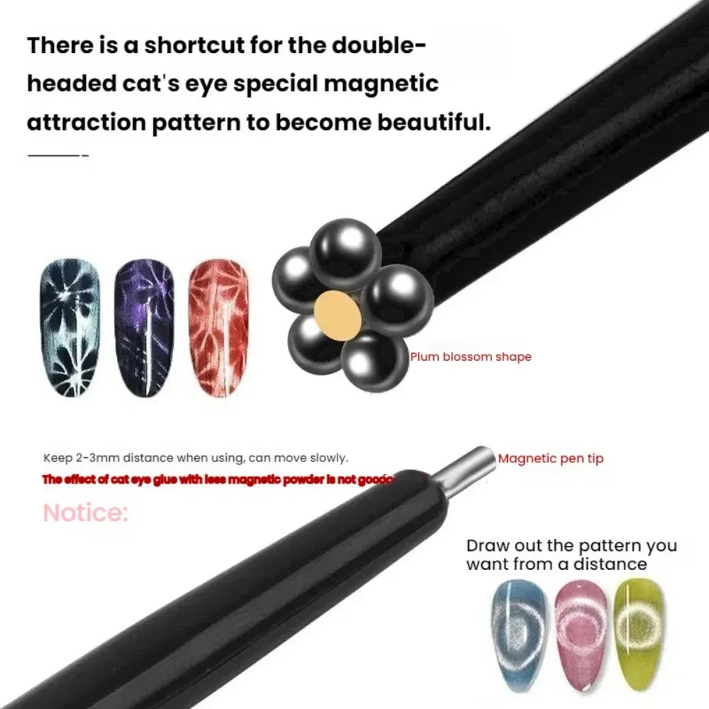 Double Headed Nail Art Gel Polish Magnetic