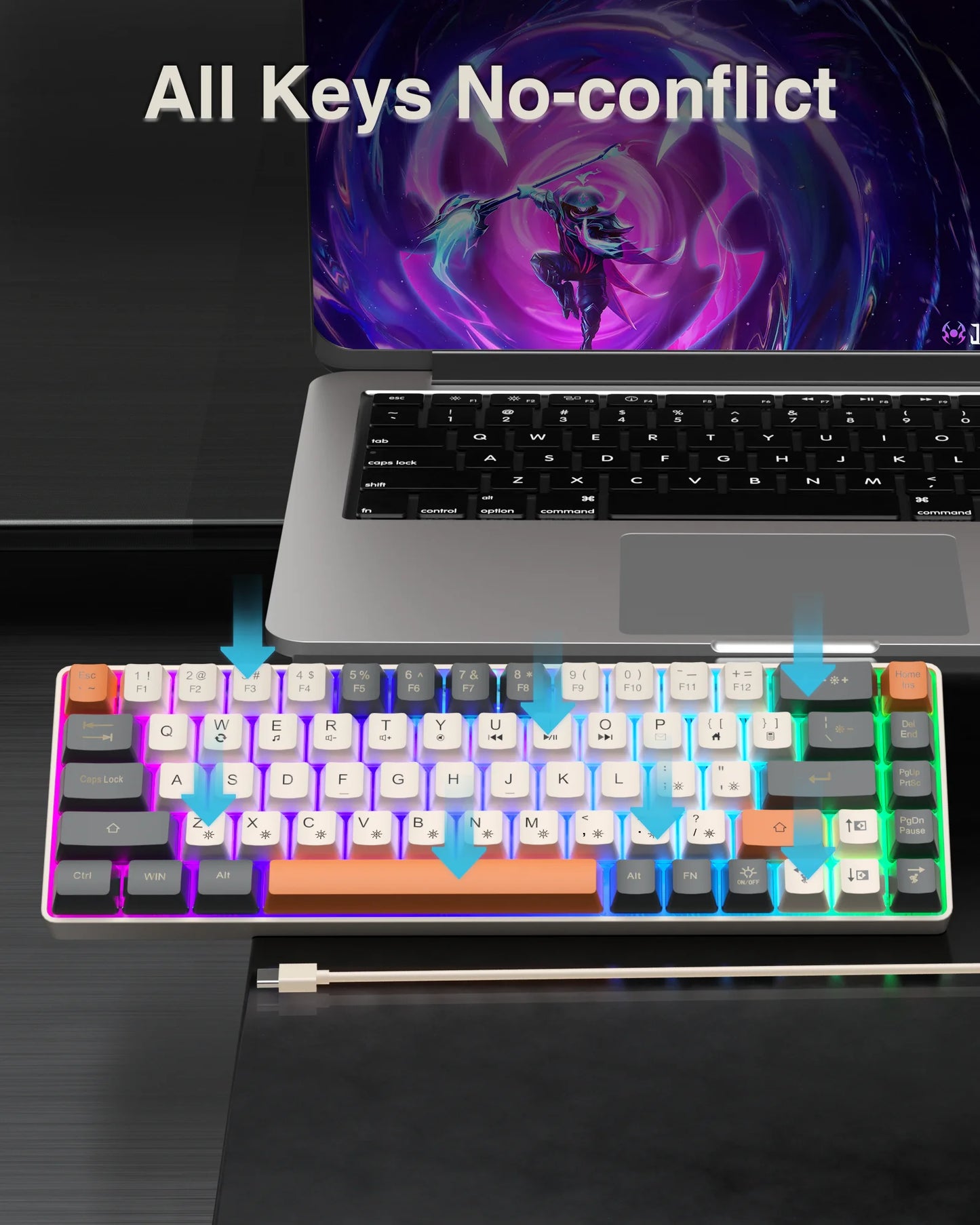Gaming Keyboard 68 N- Key Rollover Backlight