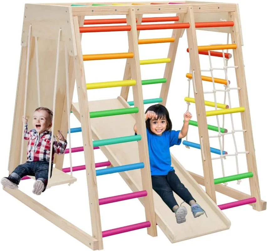 Indoor Playground Jungle Gym Climber Slide, Wall