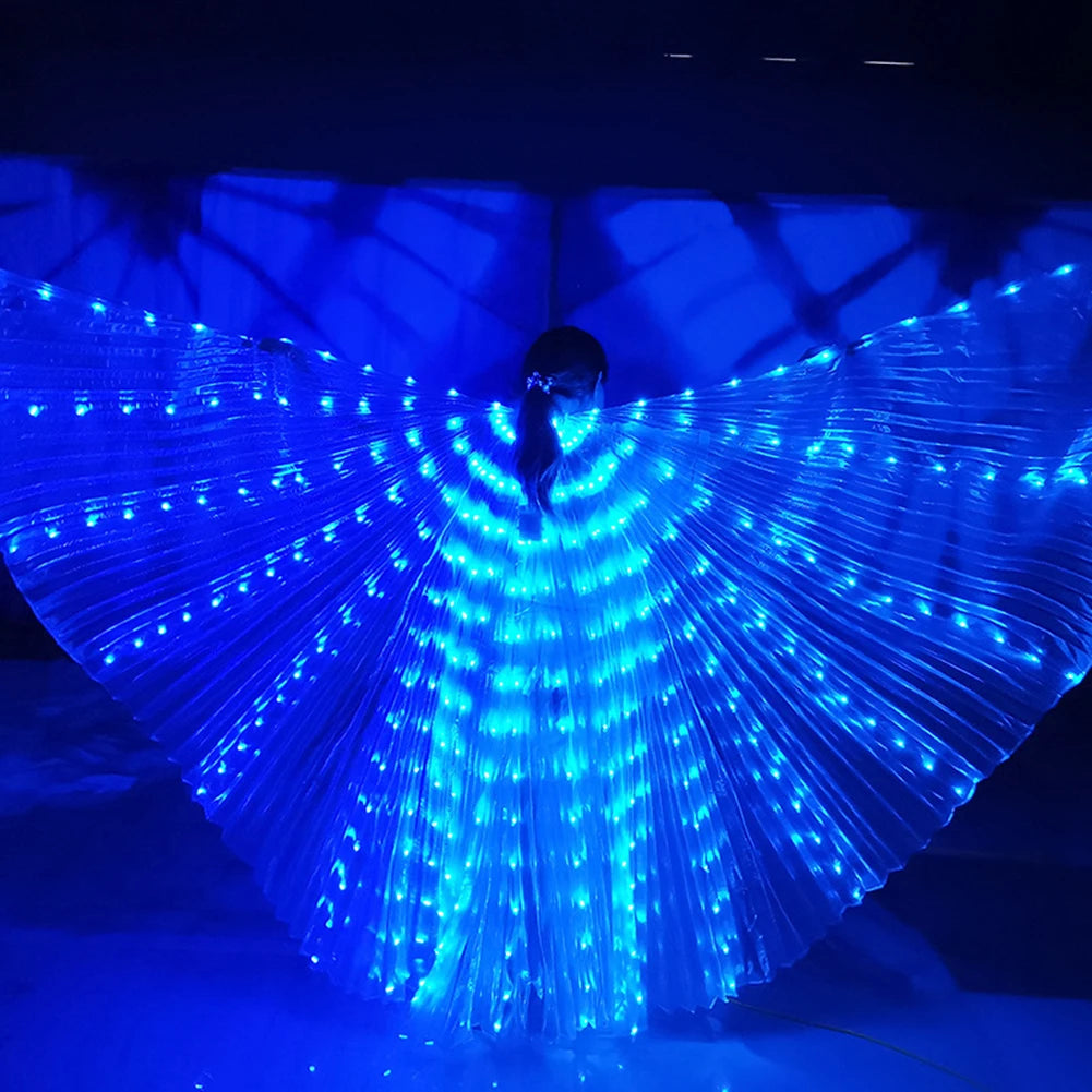 Luminous Butterfly Wing Belly Dancing Performance Costumes