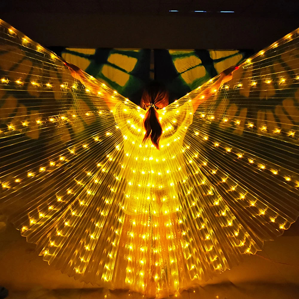 Luminous Butterfly Wing Belly Dancing Performance Costumes