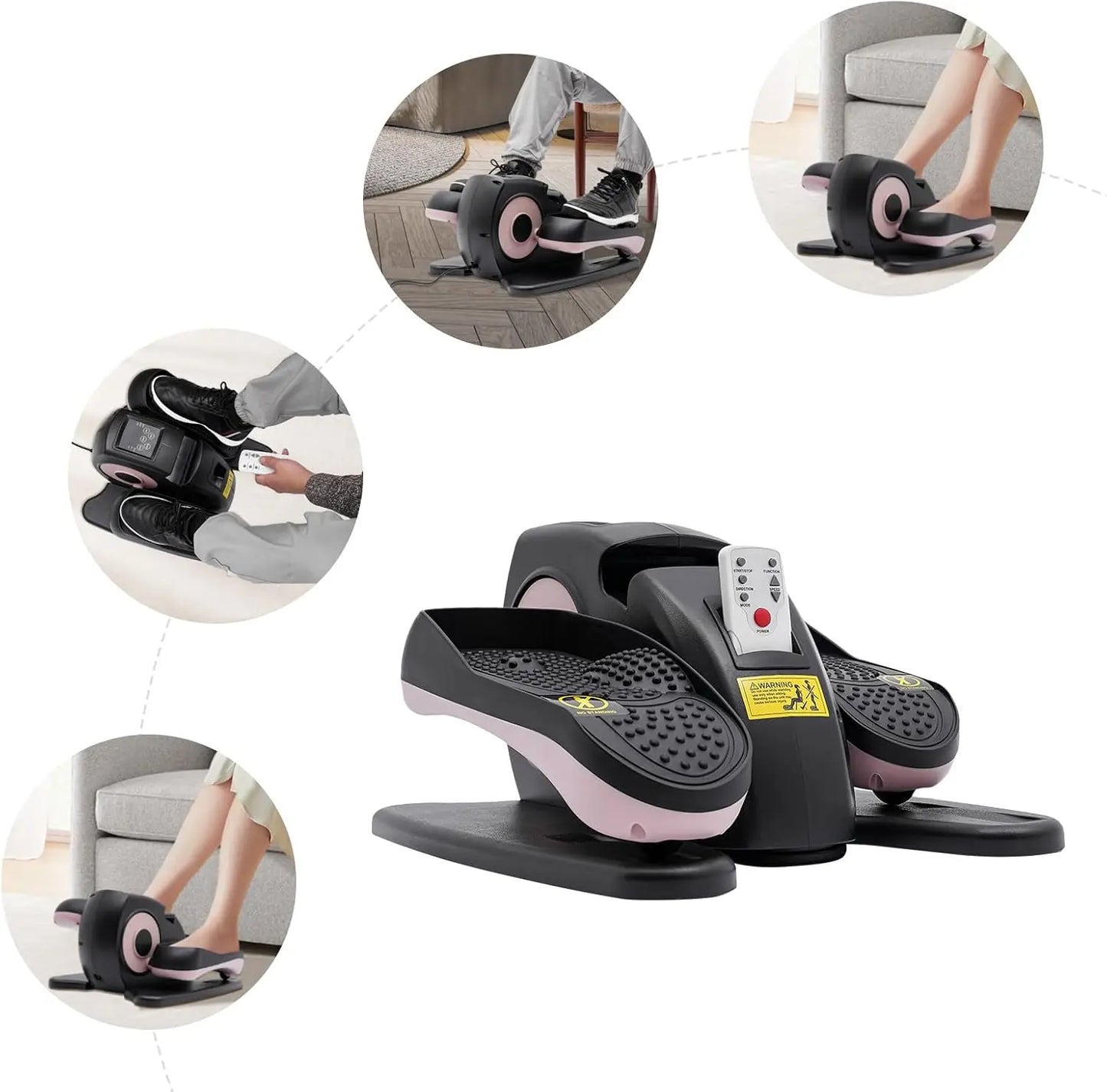 Seniors Seated Pedal Exerciser Machine Remote Control=