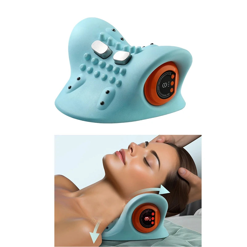 Neck massager, finger pressure electric pillow back,