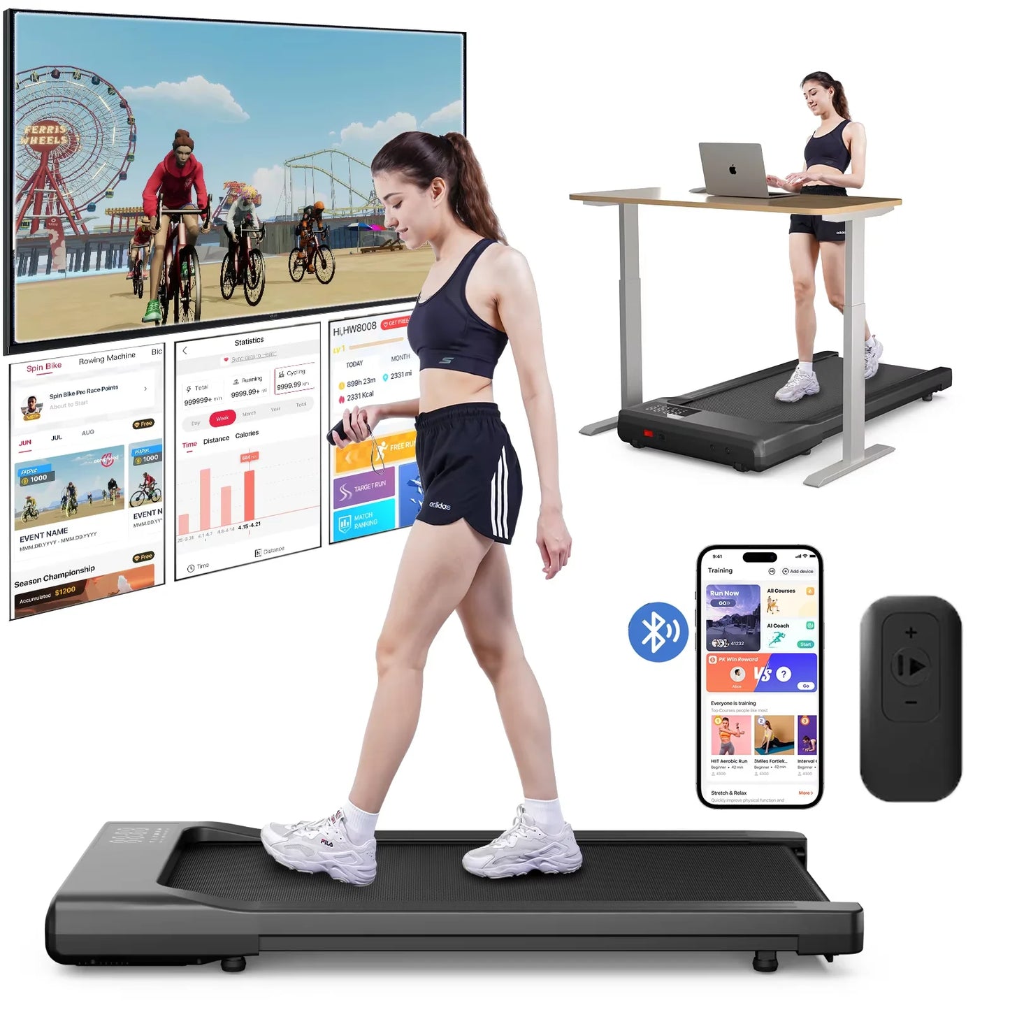 Walking Treadmill Anti-Slip Shock Absorption Portable