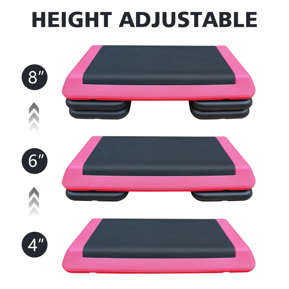 Adjustable Workout Aerobic Stepper Fitness & Exercise Trainer