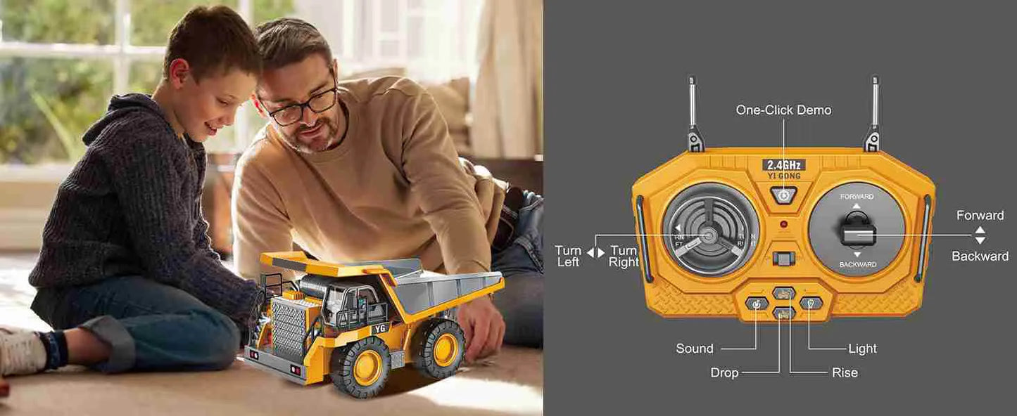 Dump Truck Channel Double Battery Remote Sound