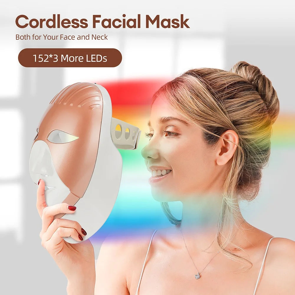 Wireless Colors LED Face Neck Skin Rejuvenation