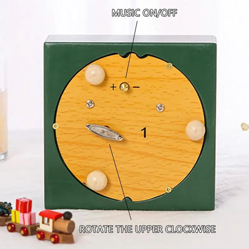 Music Box Christmas Magnetic Train Holiday Desktop