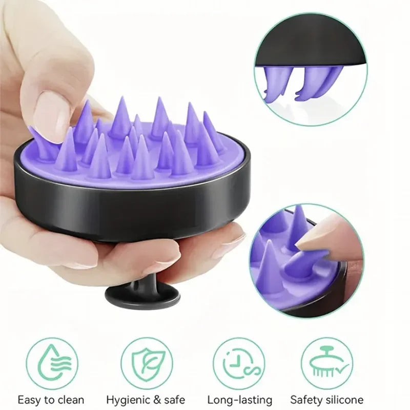 Silicone hair washing brush, scalp massage comb