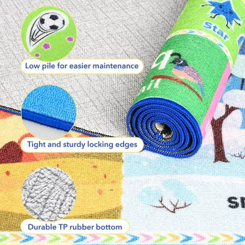 Kids Play Rug Educational Carpet Gaming Rugs