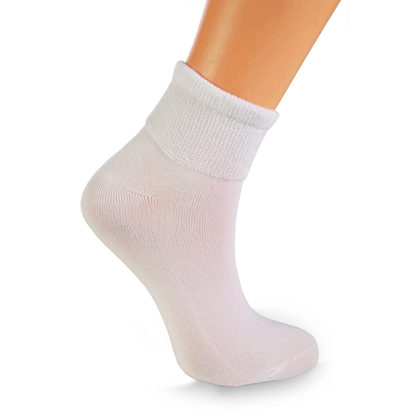Diabetic Ankle Socks Cotton Non-binding Size 5-7