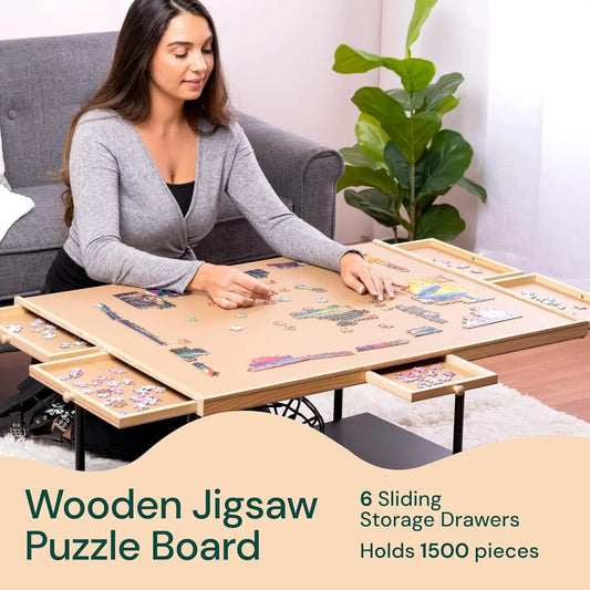 Portable Puzzle Solving Station Board Jigsaw Table