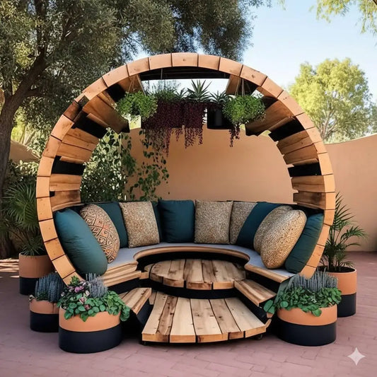 Backyard Patio, Gazebo  Arbor Outdoor Pergola Blueprints