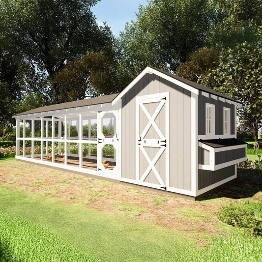 Large  DIY Hen House for 24 Chickens ( Printed plans )