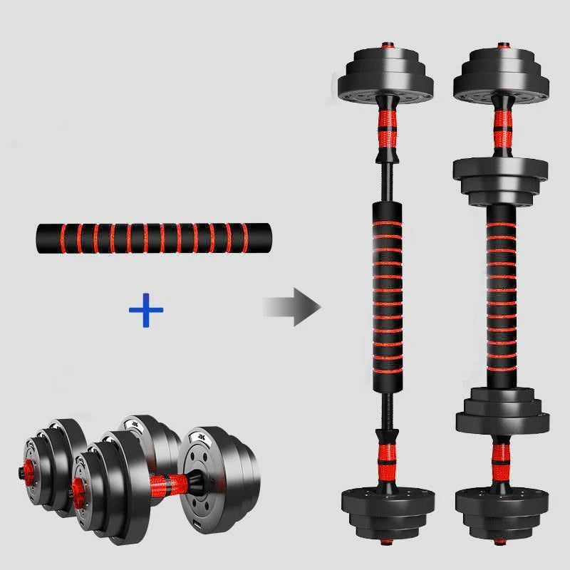 Adjustable Dumbbell  Barbell Set, Anti-Slip  Fitness Training