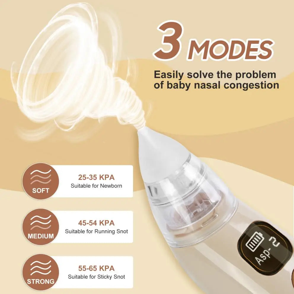 Adjustable Infant Nasal Aspirator Rechargeable Newborns Toddlers