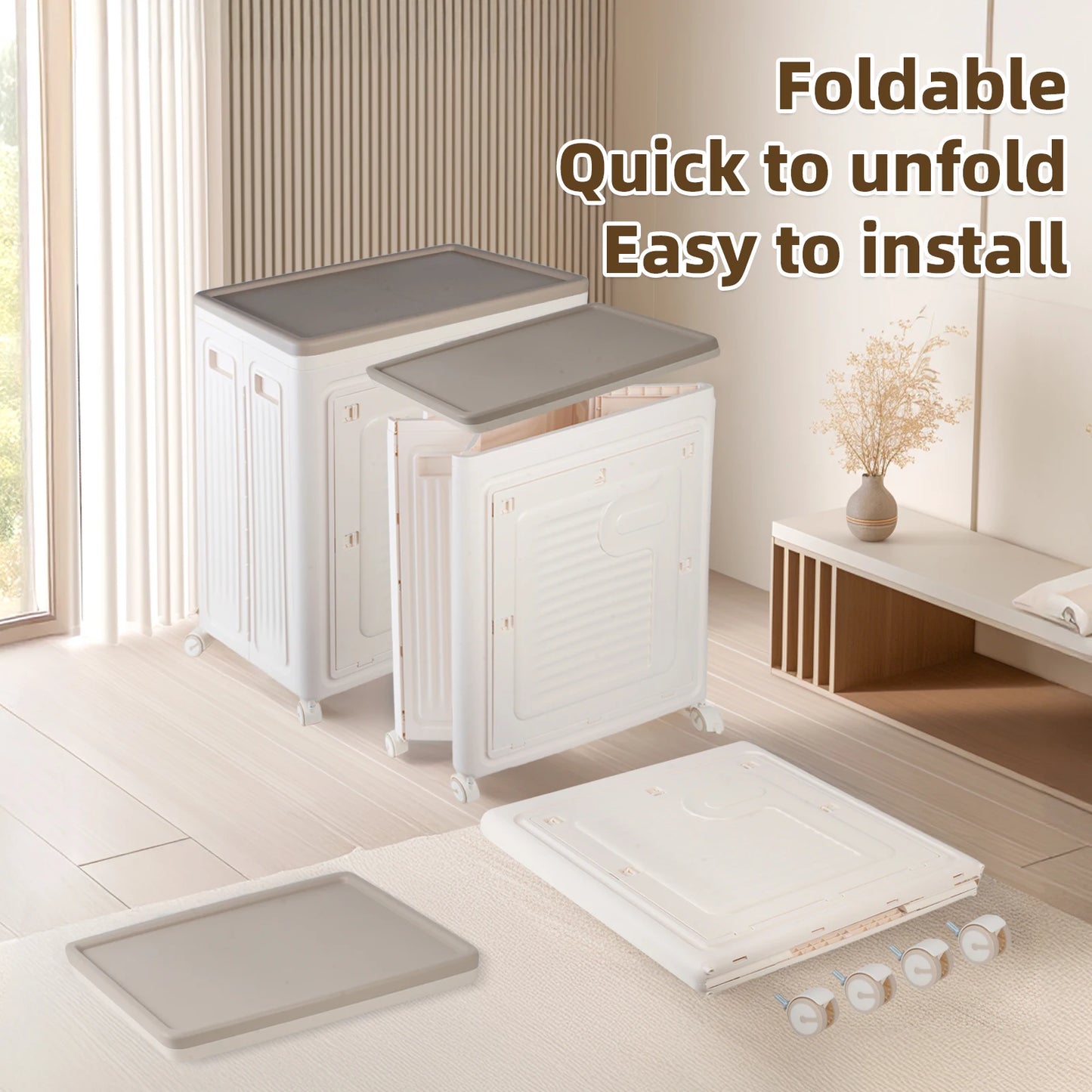 Foldable Storage Box  Multi-Purpose Storage Cabinet