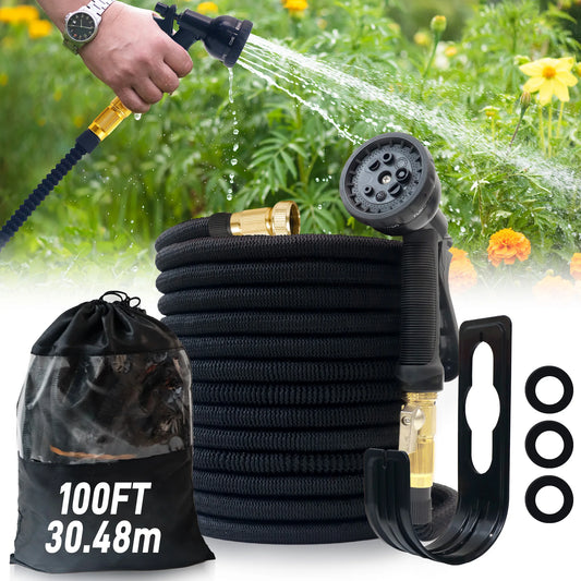 Expandable Garden Hose  Lightweight  Durable Outdoor Watering