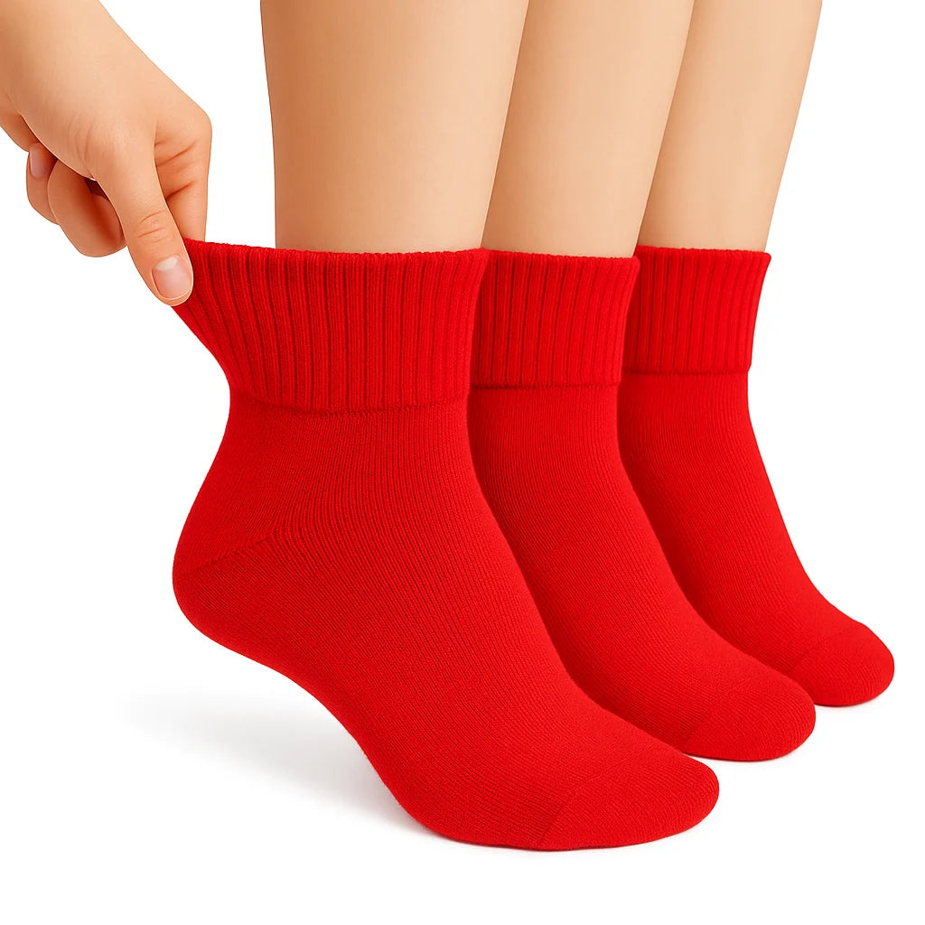 Diabetic Ankle Socks Cotton Non-binding Size 5-7