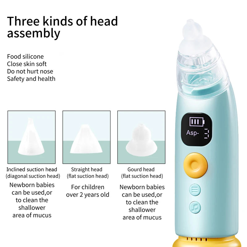 Adjustable Infant Nasal Aspirator Rechargeable Newborns Toddlers