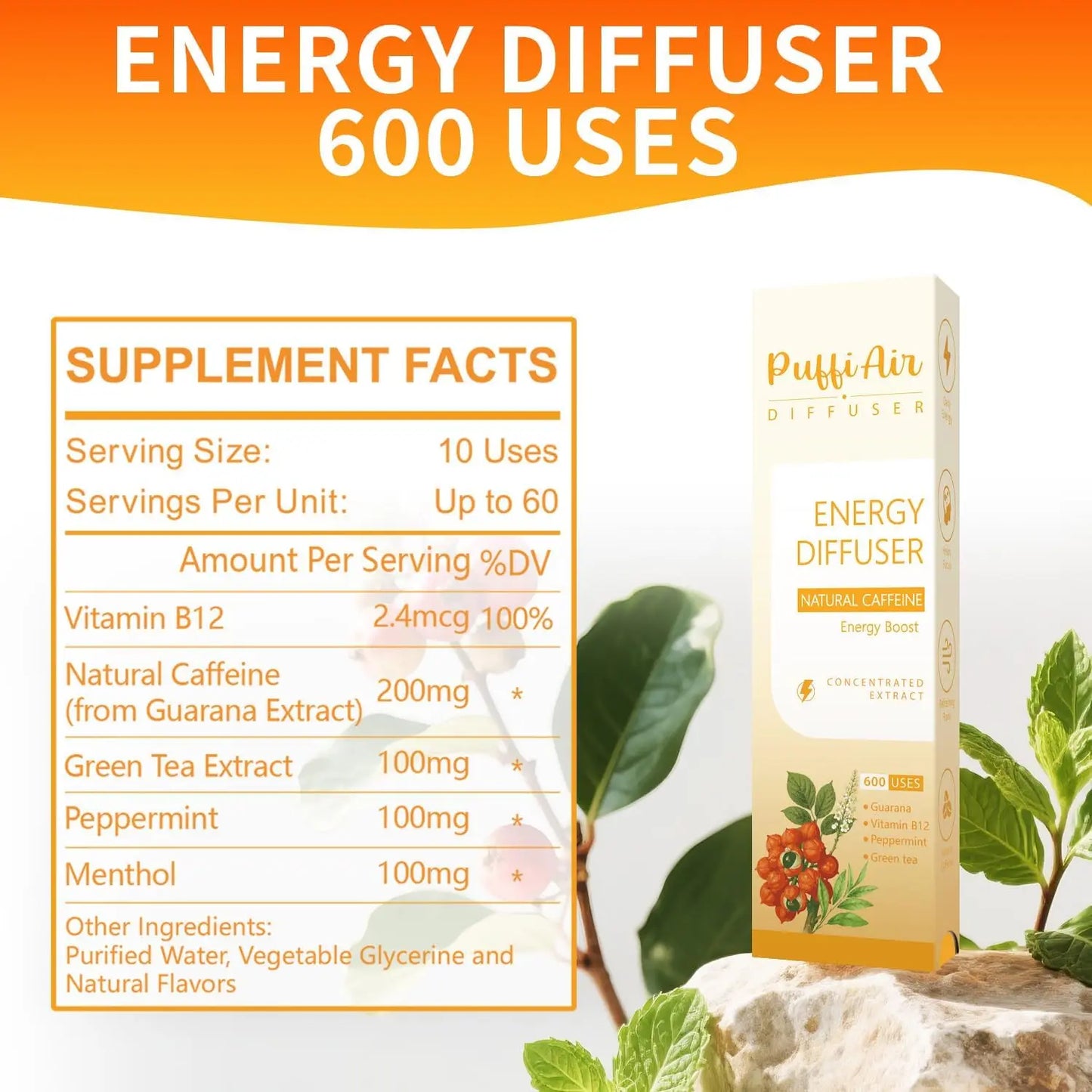 1 - pack / 2 - pack / 4 - pack New-Energy Diffuser - 600 Uses