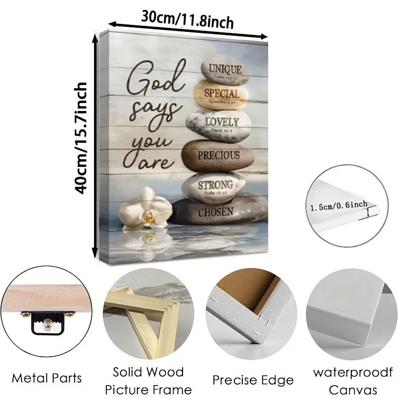 Inspirational Bible Verse Zen Stone  Religious Quotes