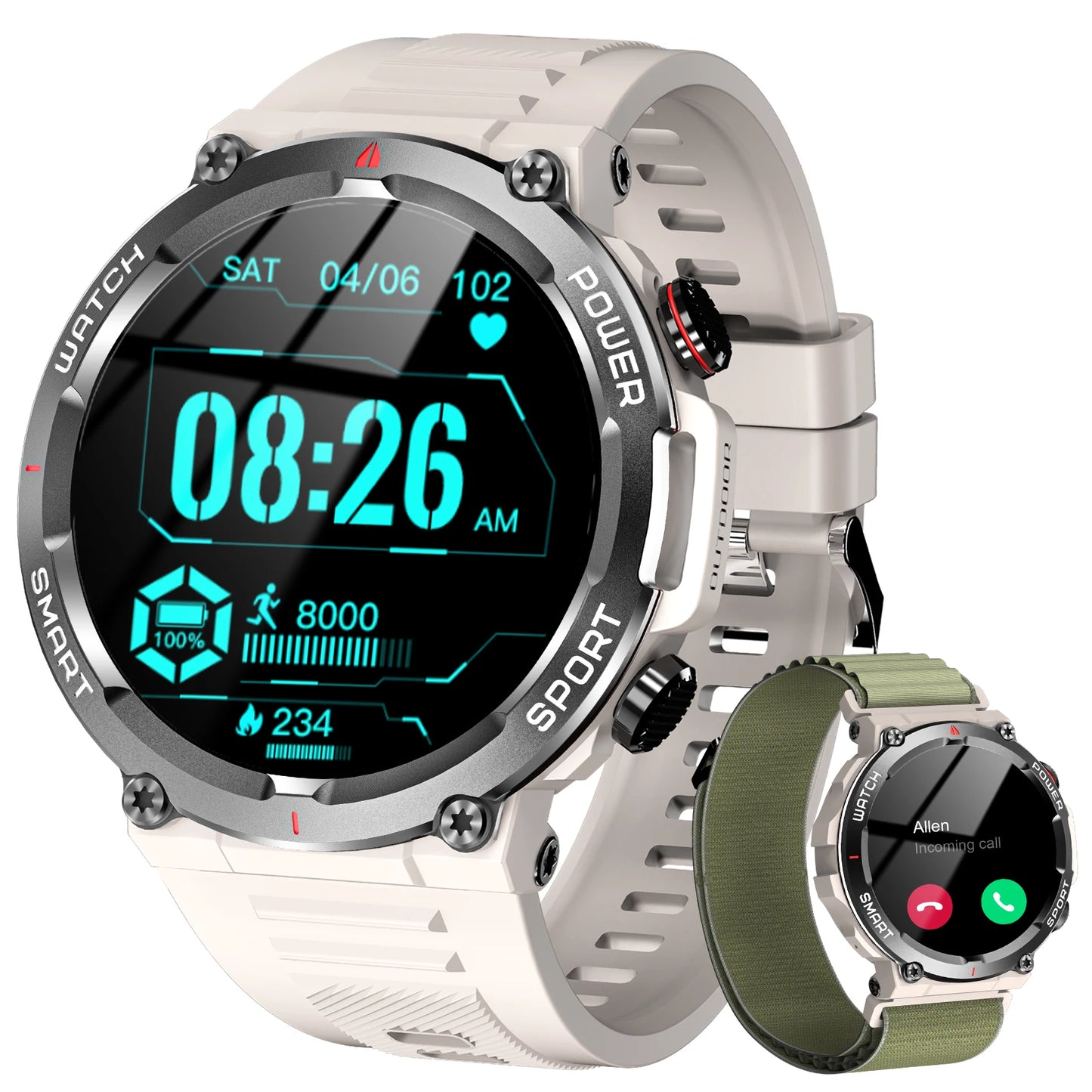 Waterproof Smartwatch Touch Screen Women's Bluetooth Calling Tracking