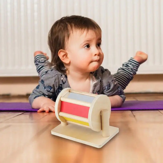 Wooden Rainbow Baby Roller Sound Sensory Development