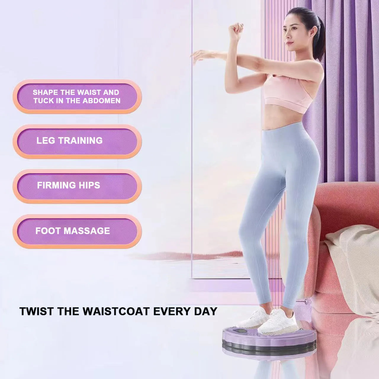 Waist Twisting Disc Magnetic Massage Body  Shaping