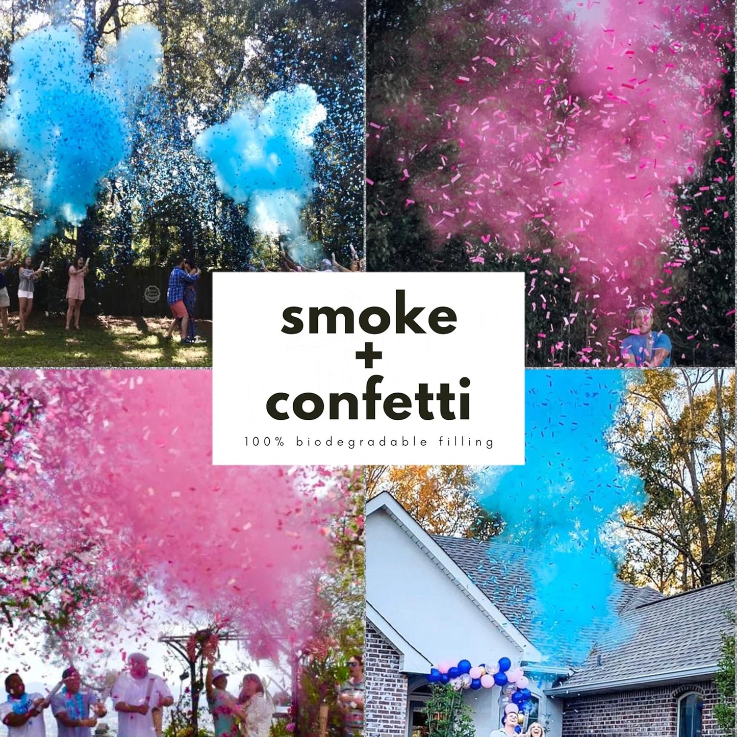 Gender Reveal Confetti Powder Handheld Fireworks  Bombs