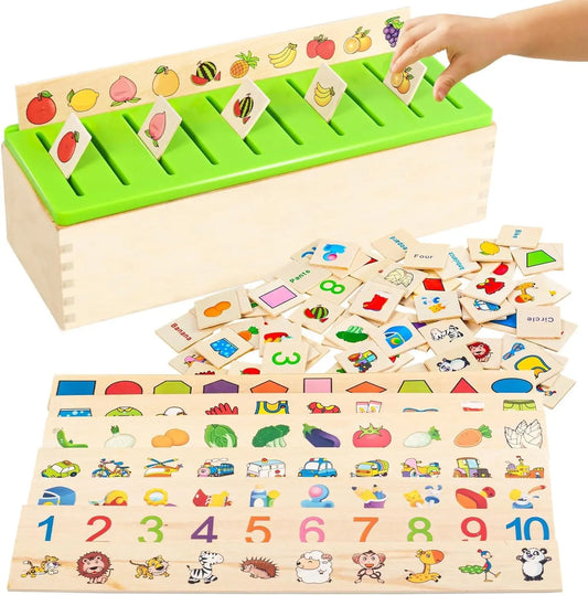 Wooden Sorting Toys  Educational Early Learning Preschool