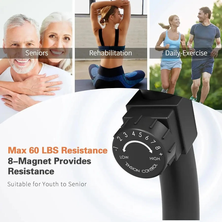 Recumbent Exercise Bike Magnetic Resistance Stationary  Adjustable