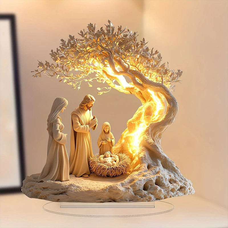 Figurine Tabletop Decor Nativity Figurines Set Home